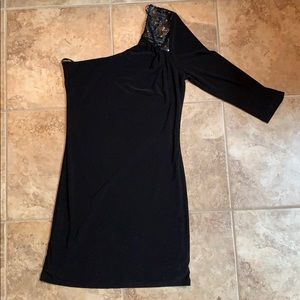 Black one shoulder dress